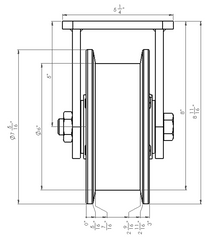 6 in. Caster Assembly Double Flanged