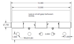 Five-Barrel Hinge with Holes