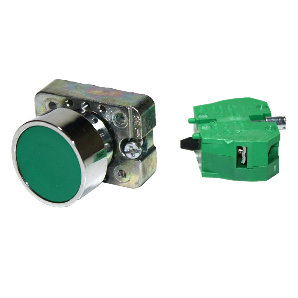 Green Power Button used for aircraft hangar doors from hangardoorparts.com